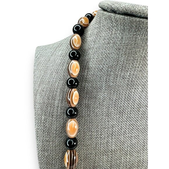 Long Stone Bead Necklace Mixed Gemstones and Glass 30" Boho Beaded Statement - Picture 9 of 16